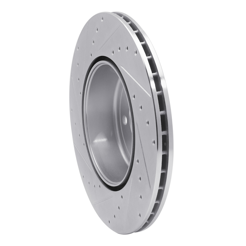 BMW 230I xDrive Brake Rotor (1) - Rear Right - R1 Concepts - Drilled & Slotted - Silver - `13-`21